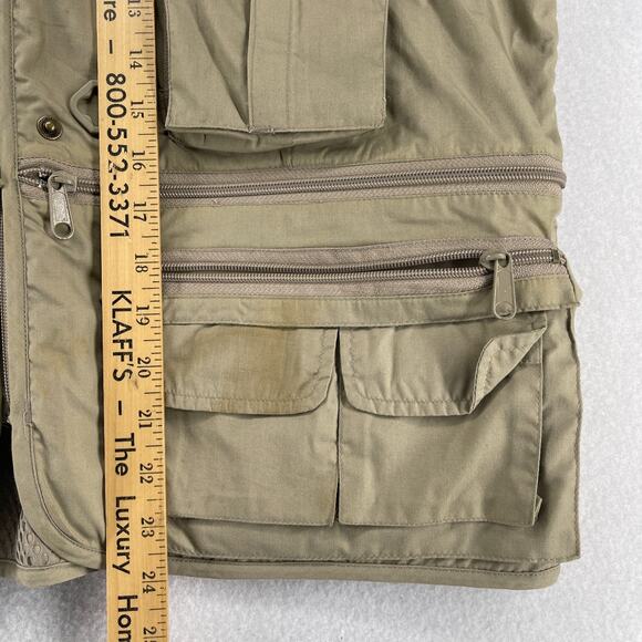 FIELD & STREAM Vest Mens L Fly Fishing Hunting Photography Gear Utility Brown - Picture 13 of 14